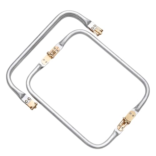 Mormchlots 2Pcs 8.7 Inch Metal Purse Frame | Rectangle Lock Frame Purse Hardware Kiss Lock Clasp Bag Frame, U-Shaped Handle for DIY Bag Making/Sewing Clutch Crafts - size: 8.7inch