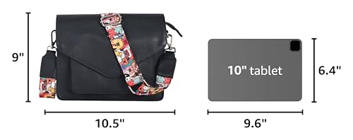 Ozora Genuine Leather Crossbody Purse for Women, Shoulder Bag - color: Black Ndm W3