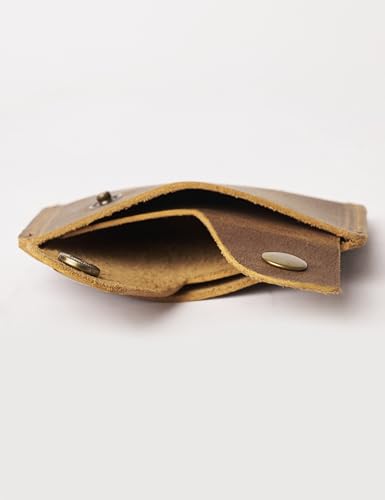 100% Leather Card Holder, Credit Card Wallet, Cardholder Wallet, Minimalist Wallet,Christmas Gift (Antique Brown) - color: Antique Brown