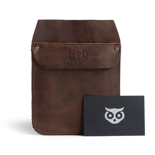 Hide & Drink, Work Pocket Organizer for Tools/Pens, Jeans Back Pocket Quick Grab Carry Job Tools, Office & Work Essentials, Full Grain Leather, Handmade - color: Bourbon Brown
