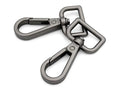 CRAFTMEMORE Matte Black Snap Hook Swivel Lobster Clasps Metal Push Gate Purse Clip Accessories SC21 (1 Inch, 2 Pack) - size: 1 Inch