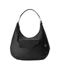 Large Hobo Bag – The Wendy - Italian Pebbled Leather Bag for Women - Convertible & Removable Straps- Sleek Crossbody - color: Black