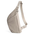 befen Genuine Leather Anti-Theft Crossbody Sling Bag for Women & Men, Slim | Multi Pockets, RFID Blocking Protection, 8 Card Slots, Lightweight, Soft Real Leather, Unisex Daily Travel Outdoor Carry - color: Light Grey