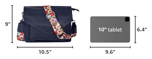 Ozora Genuine Leather Crossbody Purse for Women, Shoulder Bag - color: Blue Ndm W3