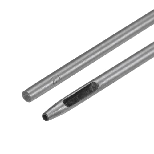 HARFINGTON 2pcs Hollow Punch 1.2mm Round Hole Carbon Steel Single Puncher for Watch Band Belt Leather Craft Rubber Paper Fabric Plastic - size: 1.2mm