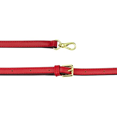 Allzedream Leather Purse Strap Replacement Crossbody Handbag Long Adjustable (Red) - color: Red
