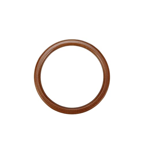 2PCS Round Wooden Purse Handle Making Handbags Replacement for Handmade Bag Handles 5.51 Inch (Dark Brown)