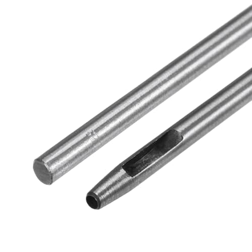 HARFINGTON 2pcs Hollow Punch for Leather 2.5mm Round Hole Punch Tool for Belt Puncher Carbon Steel Single Punch for Watch Belt Cut Leather Craft Rubber Paper Fabric Plastic Soft Material - size: 2.5mm
