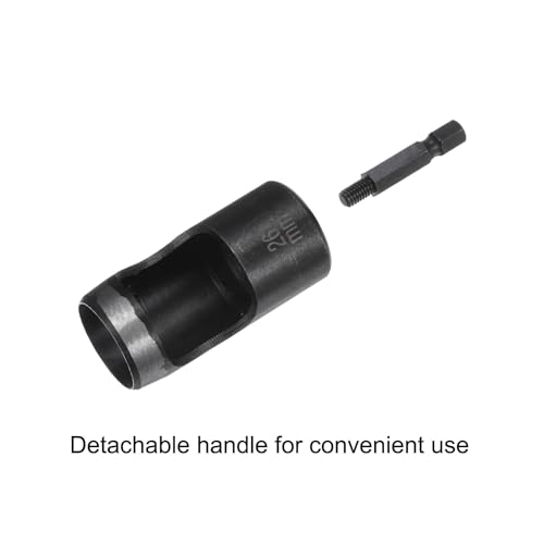 HARFINGTON Leather Hollow Punch 1/4 Hex Shank for Drills, 26mm Dia Rotary Hole Punch for Thick Fabrics Leathercraft Working