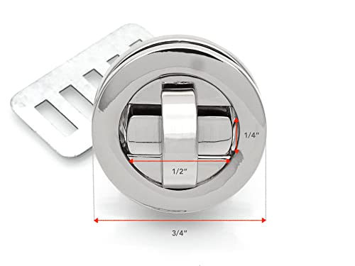 CRAFTMEMORE 2 Sets 20mm Round Metal Twist Locks Purse Closure Clasp Bag Making Accessories SC2052 Silver