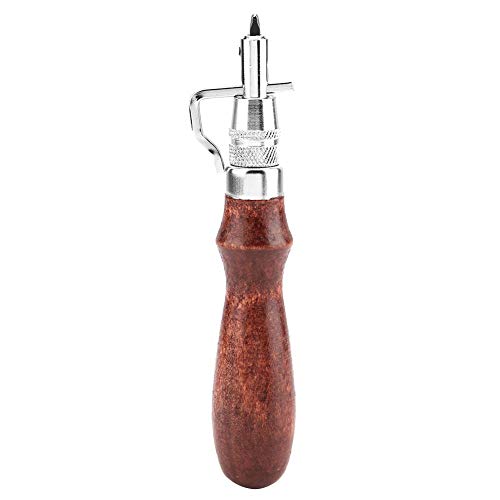 Leather Groover, Premium Steel Head, High Stability, Sharp Edge, Leather Punching Tool Set, Durable Construction, Precision Crafted, for Belt Making, Purse Crafting, Handbag Design