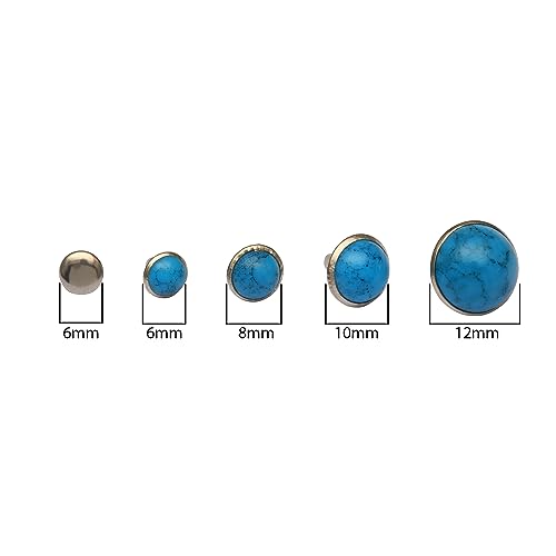 240 Sets Blue Turquoise Rapid Rivets Studs Tandy Belt for Leather Craft