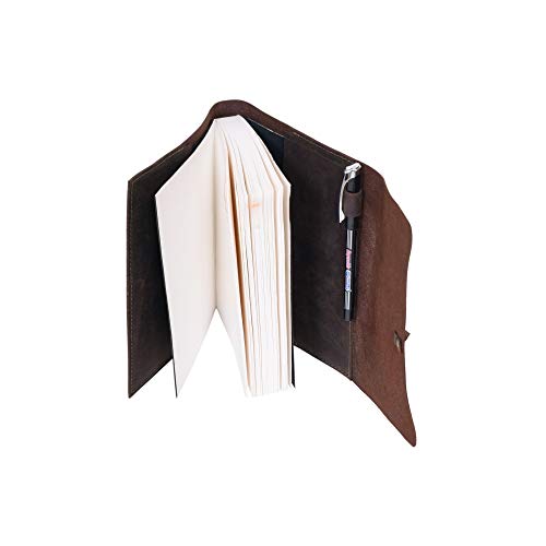 Rustic Vintage Leather Journal Writing Notebook Antique Handmade Leather Bound Daily Notepad for Men & Women Unlined Paper Perfect for Gift for Art Sketch Book Travel Diary & Notebooks to Write in (8 x 6 Inches) - style: 8X6 Inches - Brown Unlined