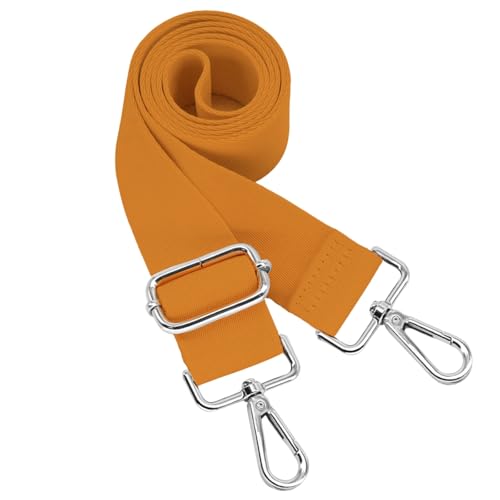 S&loyoe Thickened Solid Color Purse Straps Replacement Crossbody Bag Strap Adjustable Wide Guitar Straps for Handbags 1.5inch - color: Orange silver buckle