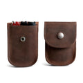 Hide & Drink, Holster Pouch, Durable EDC Waist Bag for Coins, Pocket Wallet, Headphones, Personal Items, Conveniently Attaches to Belt, Full Grain Leather, Handmade - color: Bourbon Brown