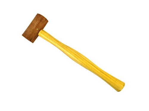 1-1/2" Extra Soft Non-Coated Natural Rawhide Mallet Non-Marring Jewelry Tooling Hammer