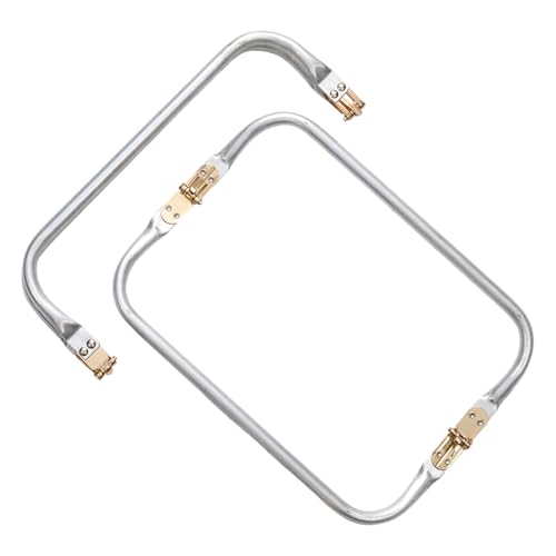 Mormchlots 2Pcs 10 Inch Metal Purse Frame | Rectangle Lock Frame Purse Hardware Kiss Lock Clasp Bag Frame, U-Shaped Handle for DIY Bag Making/Sewing Clutch Crafts - size: 10inch