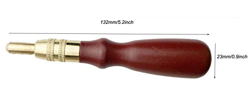 Becho 7 in 1 Adjustable Pro Leather Tools Sets Crease Edge Beveler and Stitching Groover Kits for Leathercraft Sewing and Creasing