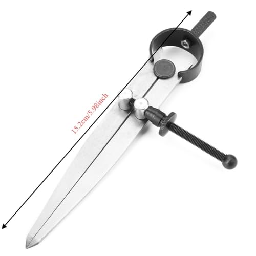 Anu Limen 100mm Adjustable Rotating Leather Compass Wing Divider, Leathercraft Edge Creaser Drawing Tool for DIY Woodworking Craft