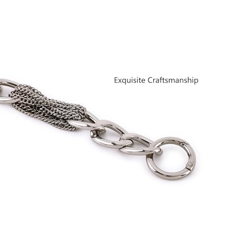 Yichain Classy Metal Tassels Bag Chains Purse Handles Shoulder Strap Replacement Charms Accessories (Silver Small 24'') - color: Silver Small 24''