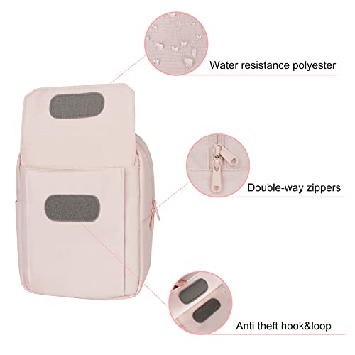 TULLIO Women Camera Bag, Small Lightweight Camera Sling Bag Waterproof DSLR/Mirrorless Crossbody Case with Rain Cover Everyday Shoulder Photgraphy Bag for Photographers - color: Pink, size: Small