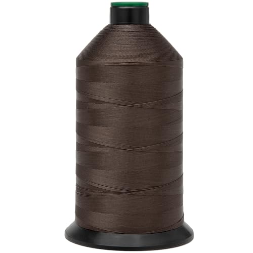 Extra Strong Bonded Nylon Thread #69 Tex70 – 16 OZ, 6000yds, Versatile Stitching Solution for Leather, Upholstery, Canvas Repair and More (Coffee) - color: Coffee, size: #69 Tex70 Tkt40