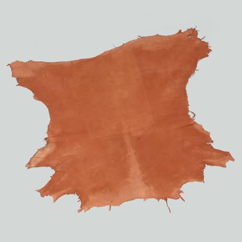 Tooling Leather Hides, Whole Nappa Antique Soft Lambskin Leather for Arts and Crafts - No Holes & Cuts | Quality Rawhide Leather 5-6 Sq ft (Pack of 8) - Bella Brown - color: Bella Brown, size: 8 Hide x 5-6 Sq ft