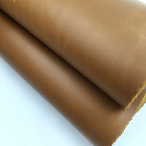 YijiaxiangGenuine Leather Sheets for Crafts Full Grain Leather Tooling Leather，2.0mm Thick Cowhide, Suitable for Various Craft Projects (Yellow 12"×24" 1 Pieces) - color: yellow 12×24 inches 1 pieces