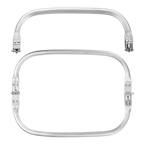 TIXIPEM 9.5IN Metal Purse Frame [2PCS] - Arc Rectangle Frame Kiss Lock Clasp Use for DIY Purse Handle Making Supplies & Sewing Bag Clutch Crafts - [Silver Tone] Bag Hardware Replacements - color: Silver Tone, size: 9.5IN