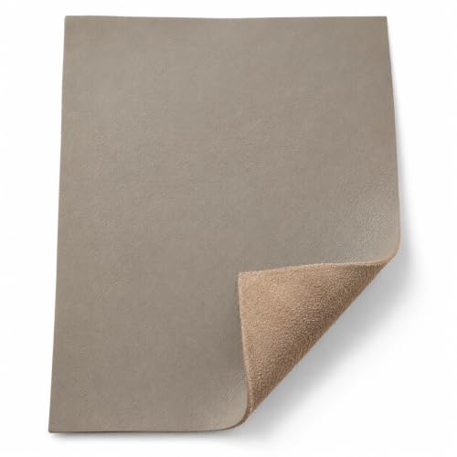 REED Leather HIDES - Cow Skins (8 inches X 11 Inches, Taupe) | Arts and Crafts - color: Taupe, size: 0.6 Square Foot