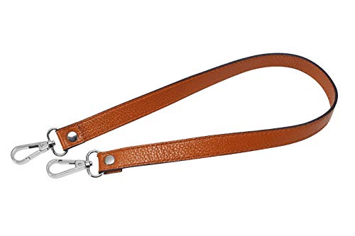 VanEnjoy Full Grain Leather Replacement Strap Shoulder Bag Purse, 0.98 inch Width Gold Hardware(Brown-Silver Locks) - color: Brown-silver Lock, size: 26 inches