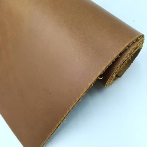 YijiaxiangGenuine Leather Sheets for Crafts Full Grain Leather Tooling Leather，2.0mm Thick Cowhide, Suitable for Various Craft Projects (Yellow 12"×24" 1 Pieces) - color: yellow 12×24 inches 1 pieces