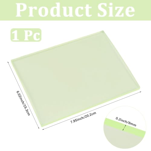 7.95 x 6.02 Inch Leather Craft Punching Pad Rubber Stamping Cutting Board Thick Protection Mat Hole Punch Stamping Tool for Stitching Chisels Leathers Working DIY Craft