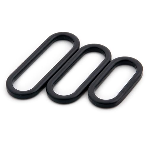 Rectangle Rings Buckle, 10 PCS Metal Rectangular Buckle Loop for Bag Belt Strap (Black,1") - color: Black, size: 1"