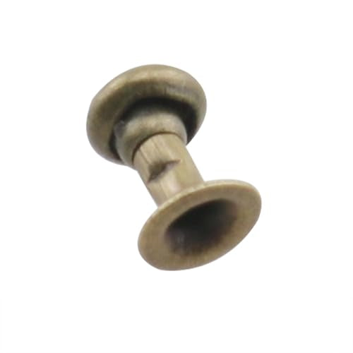 DGZZI 200 Sets Tubular Metal Rivets Studs 3 MM Repair Leather Crafts for Leather Key Foam Garments Pets Collars Boots Bags Leather Straps Repair Decoration Antique Bronze