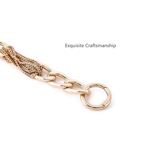 Yichain Classy Metal Tassels Bag Chains Purse Handles Shoulder Strap Replacement Charms Accessories (Gold Small 17'') - color: Gold Small 17''