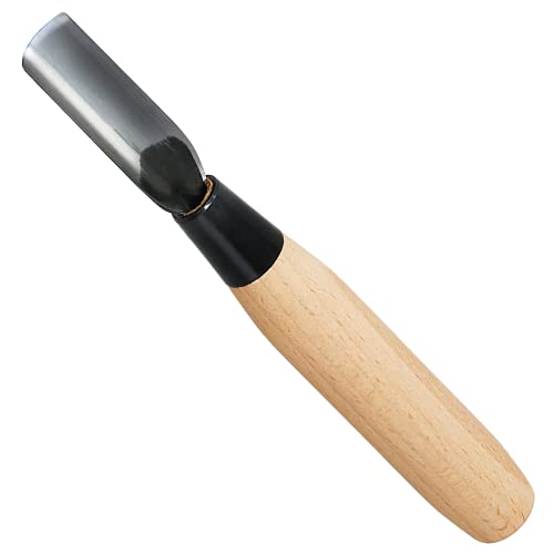 KAKURI Leather Corner Punch Tool 15mm Made in Japan, Professional Leather Cutter Knife Half-Round U Gouge, Sharp Japanese Carbon Steel Blade - size: 15 mm
