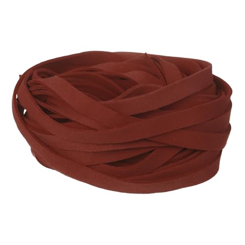 uxcell 10Pcs 1 Yard 10mm Wide Flat Leather String Cord, 1.4mm Thick Craft Suede Strap Braiding Lacing Strips Rope for DIY Leather Crafts Necklace Bracelet Collars Belts, Wine Red - color: Wine Red