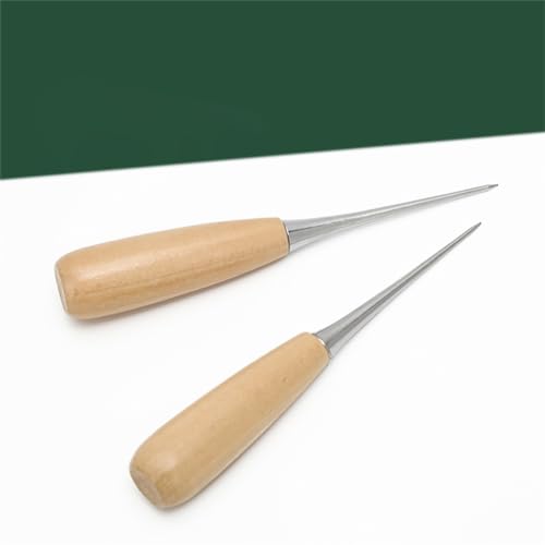 Leather Sewing Awl Wood Handle Drillable Awl Pin Punching Hole Maker Stitching Overstitch Sewing Awl Kit