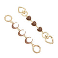 Anbys 2Pcs Bag Extender Chain Purse Strap Extender for Handbags Purse Extender Chain Purse Strap Replacement Accessories Bag Charms (Coffee Heart/Moon) - color: coffee