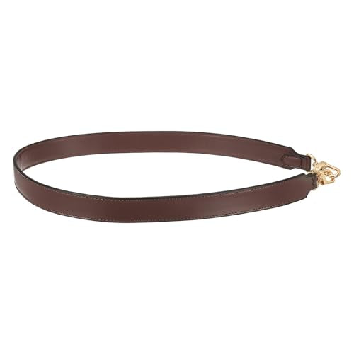MECCANIXITY 38 Inch Leather Purse Strap, 1 Inch Wide Crossbody Strap Replacement with Buckles for Women DIY Handbags - color: Dark Brown
