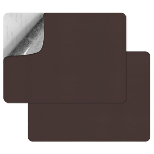 SYLVASS Self Adhesive Leather Repair Patches for Couch, Sofas, Furniture, Car Seats, Office Chairs, Pack of 2 Dark Brown - color: Dark Brown