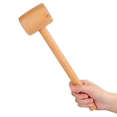 Diydeg Beech Wood Mallet, High Hardness, Damage-free Striking, Ideal for Woodworking, Leather Craft, Printing Leather Crafts, 11.6x2.8x2.0 inches