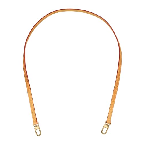Genuine Leather Replacement Bags - Thin Short Shoulder Straps Genuine Leather Crossbody Strap, [for Handbag] - color: Orange, size: 23.6 Inch