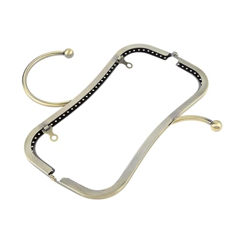 5PCS Bronze Metal Purse Clasp Frame,8.7" x 5.9" Arch Kiss Lock | Wallet Framework for DIY Sewing Craft, Handmade Coin Bag/Handbag/Shoulder Strap Bag, Smooth Surface Hardware - size: 8.7 Inch
