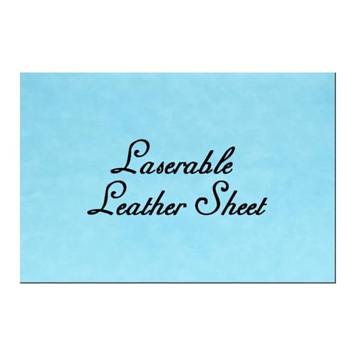 HARFINGTON Laserable Leather Sheets 18" x 12" x 0.04" Non-Adhesive Engraving Leatherette Sheets Laserable Leather Hat Patch for DIY Caps Jackets Backpacks Clothing, Light Blue/Black - color: Light Blue/Black