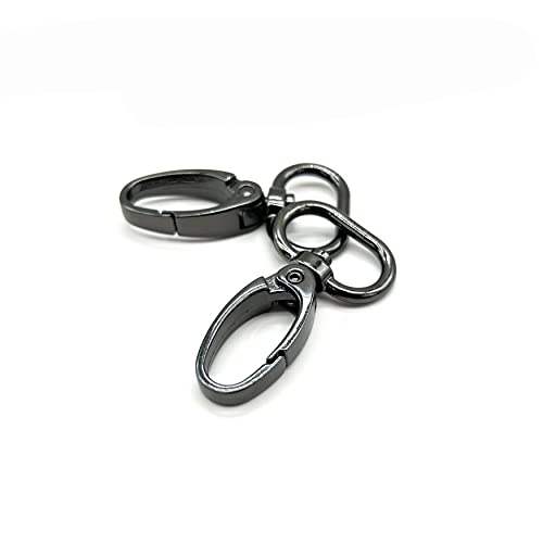 Goyunwell 3/4 inch Metal Swivel Snap Hooks Gunmetal 20pcs for Purses Bag | 20mm Swivel Lobster Clasps for Handbag Backpack Crossbody Bag Dog Collars Hardware Keychain Lanyard Strap Craft Making - color: Gunmetal, size: 3/4 inch