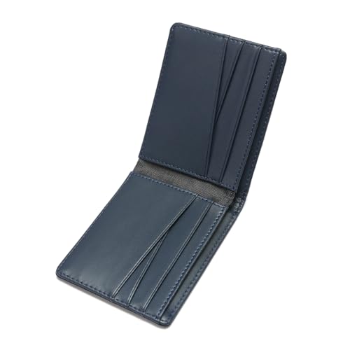 Lanyani Minimalist Fabric Wallet Bifold RFID Blocking - color: C-Navy Blue