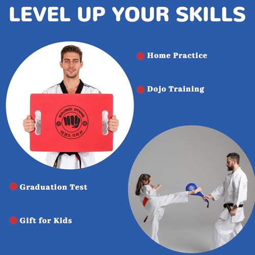 Taekwondo Training Set: Rebreakable Breaking Board & Kick Target Pad, Taekwondo Breaking Boards for Kids& Adults, Martial Arts Karate Boxing Sparring Gear - size: 2 Pack