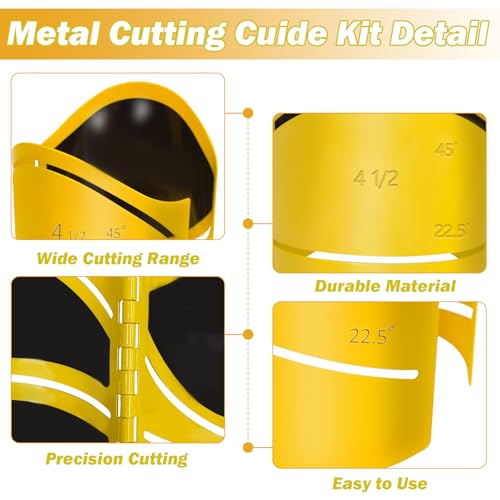 Magnetic Metal Cutting Guide Kit 4-1/2 inch Pro Pipe Cutting Guide - color: 4-1/2 Inch
